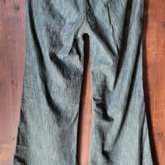 Vintage Anthropologie Level 99 Women 28 Low Rise Flare Jeans Wide Hem Distressed - Picture 8 of 13